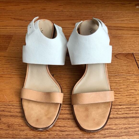 VIA SPIGA V-Belia Casual Ankle Strap Sandals - Natural White Women’s Size 8 - Picture 6 of 11